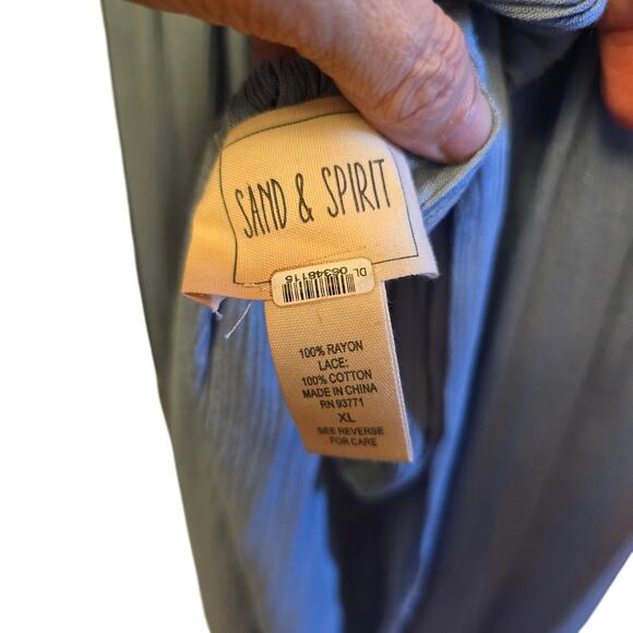 Sand & Spirit Crochet and gauze flowy boho maxi dress size XL - Picture 5 of 5